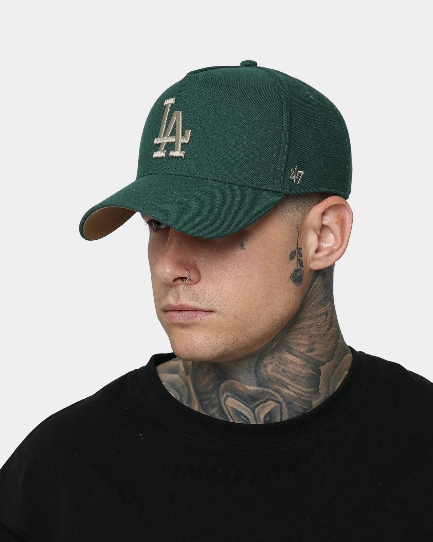 47 Brand Los Angeles Dodgers 'Dark Seaweed' MVP DT Snapback Dark Green/Khaki