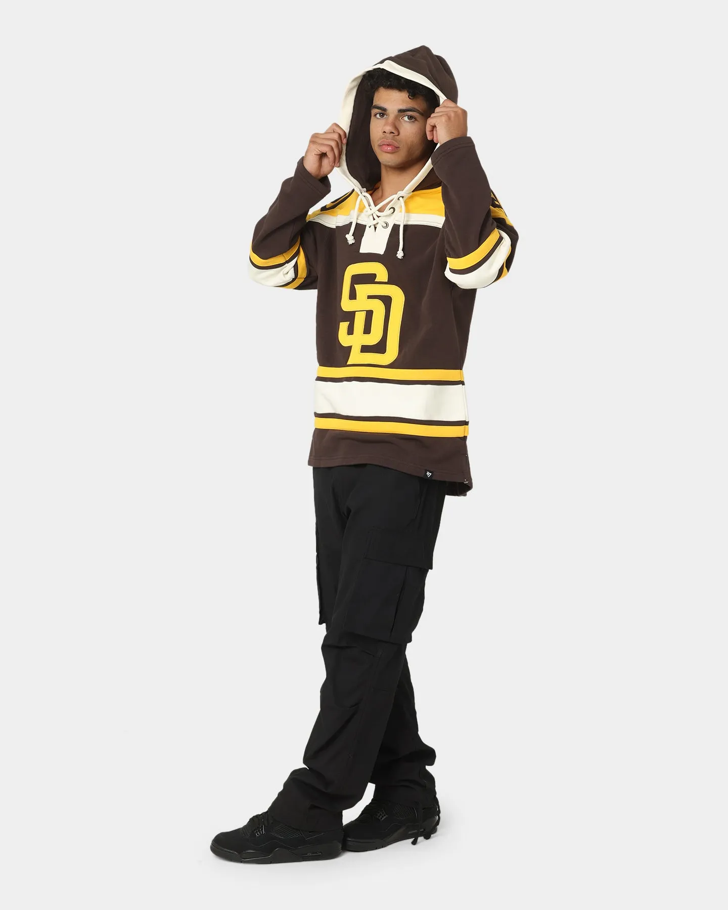 47 Brand San Diego Padres Superior Lacer Hoodie Brown