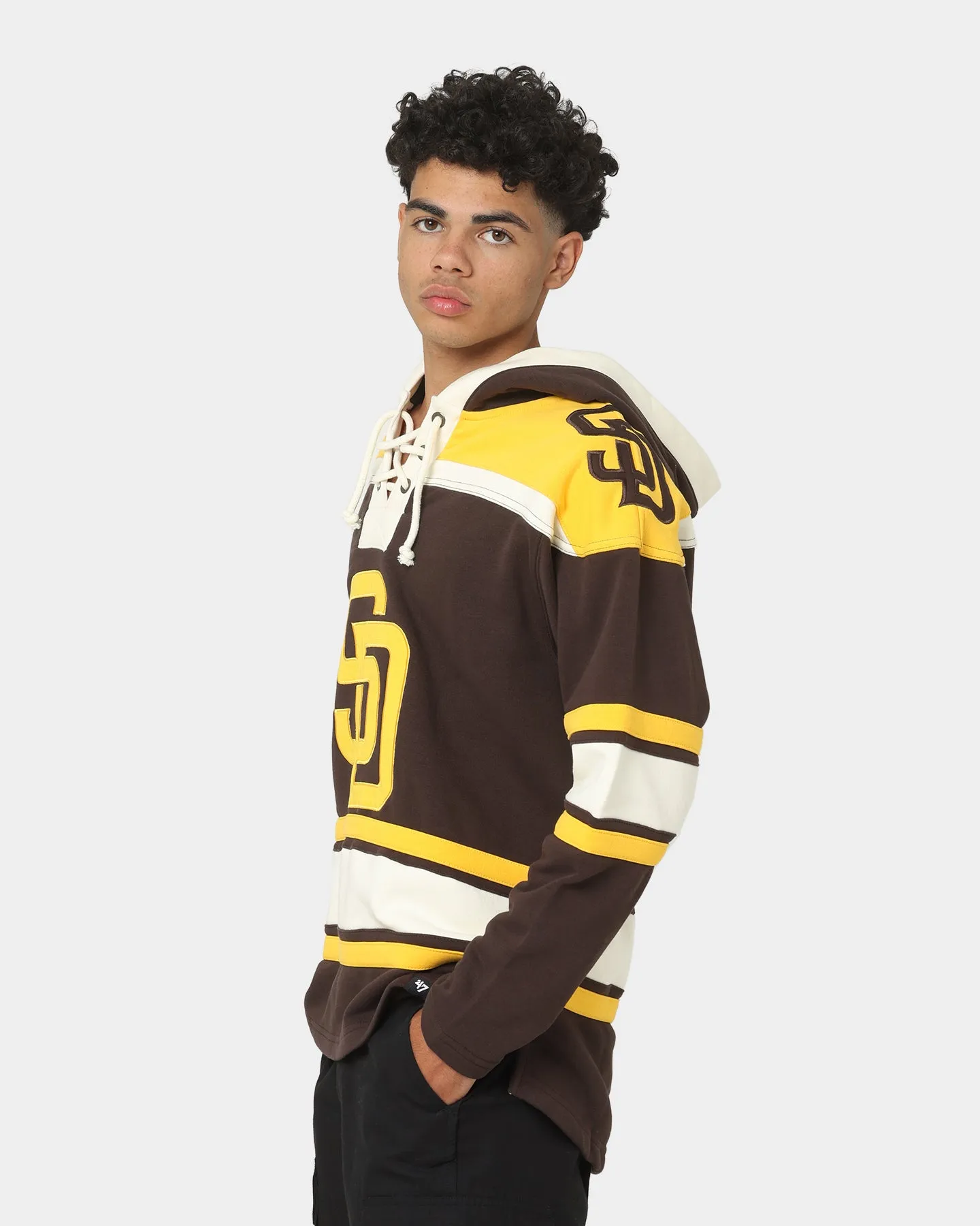 47 Brand San Diego Padres Superior Lacer Hoodie Brown