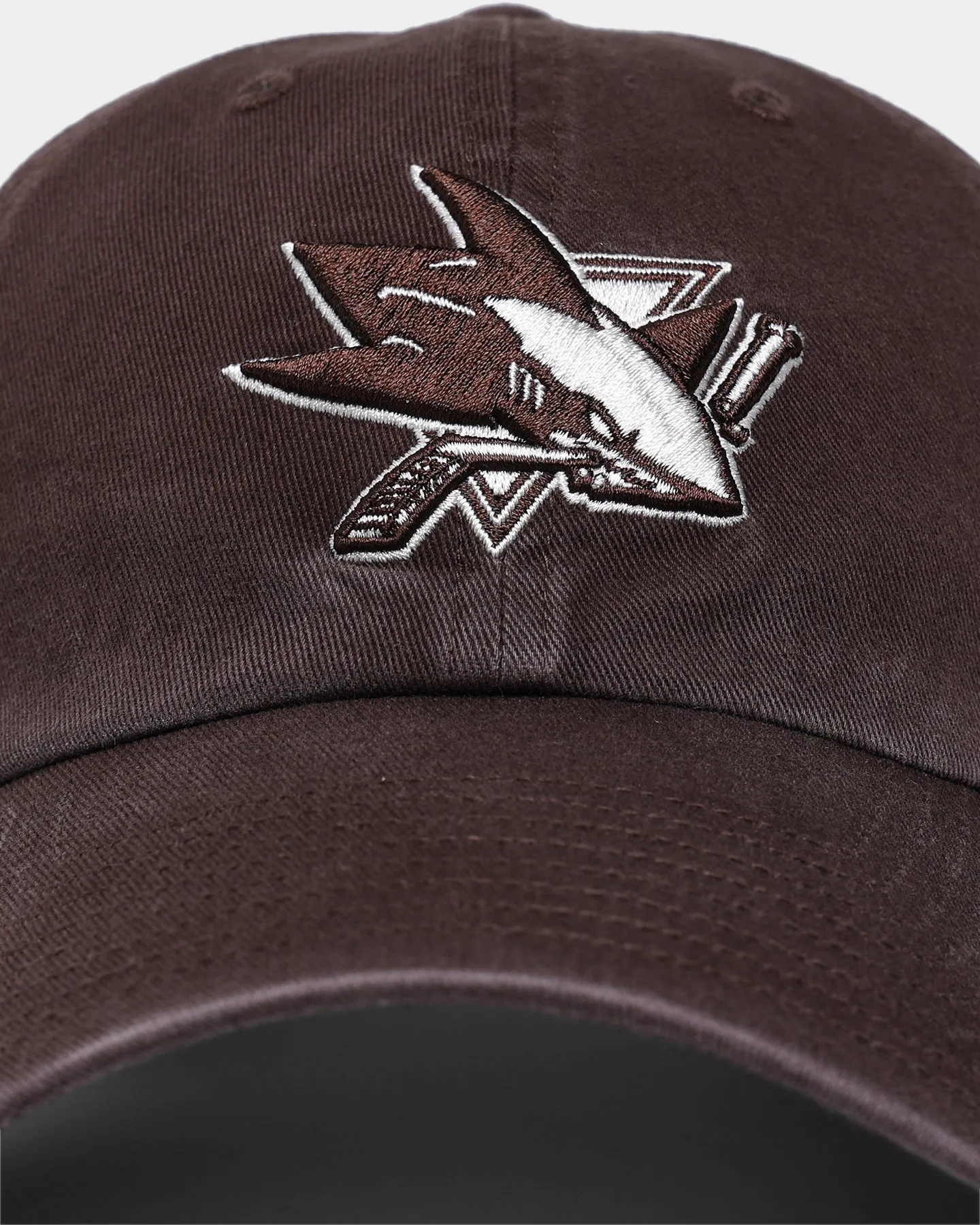 47 Brand San Jose Sharks Clean Up Strapback Brown