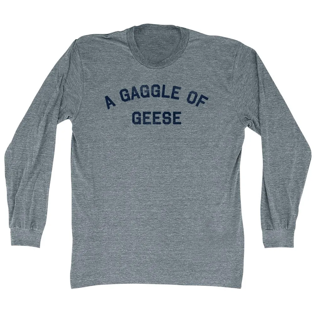 A Gaggle of Geese Adult Tri-Blend Long Sleeve T-shirt