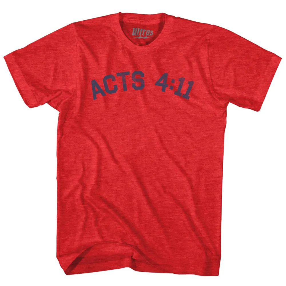 Acts 4 11 Adult Tri-Blend T-shirt