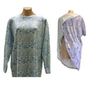 Adaptive Long Sleeved Nightie Petal Back Clothing