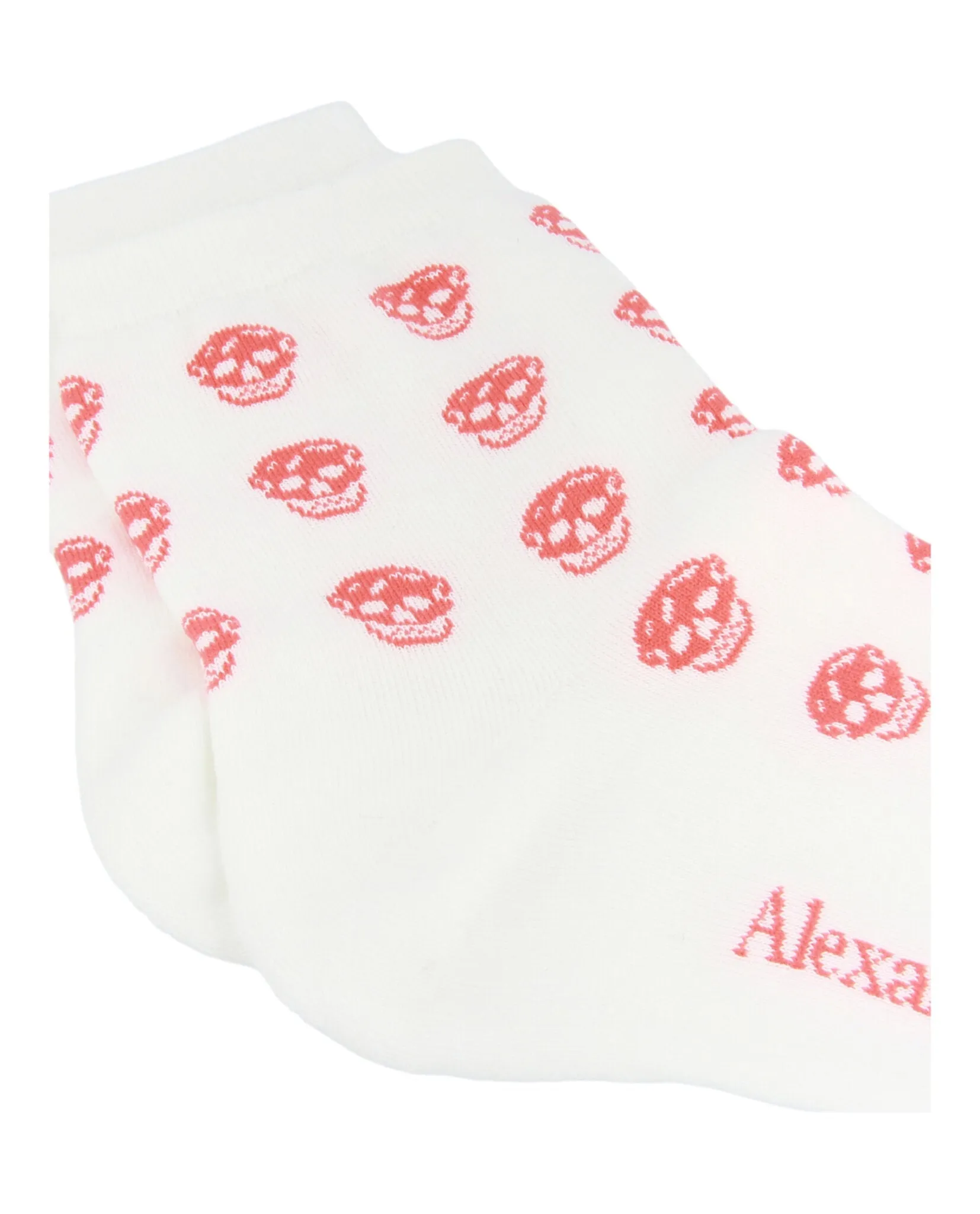 Alexander McQueen Womens Skull-Intarsia Cotton-Blend Socks