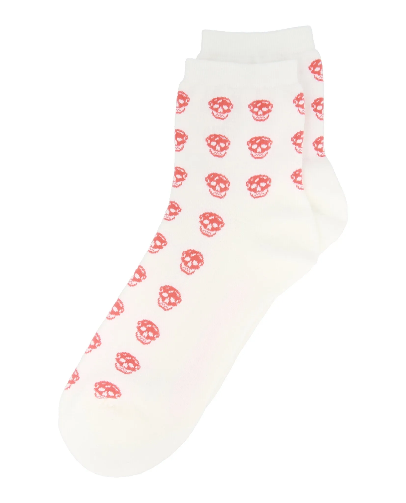 Alexander McQueen Womens Skull-Intarsia Cotton-Blend Socks