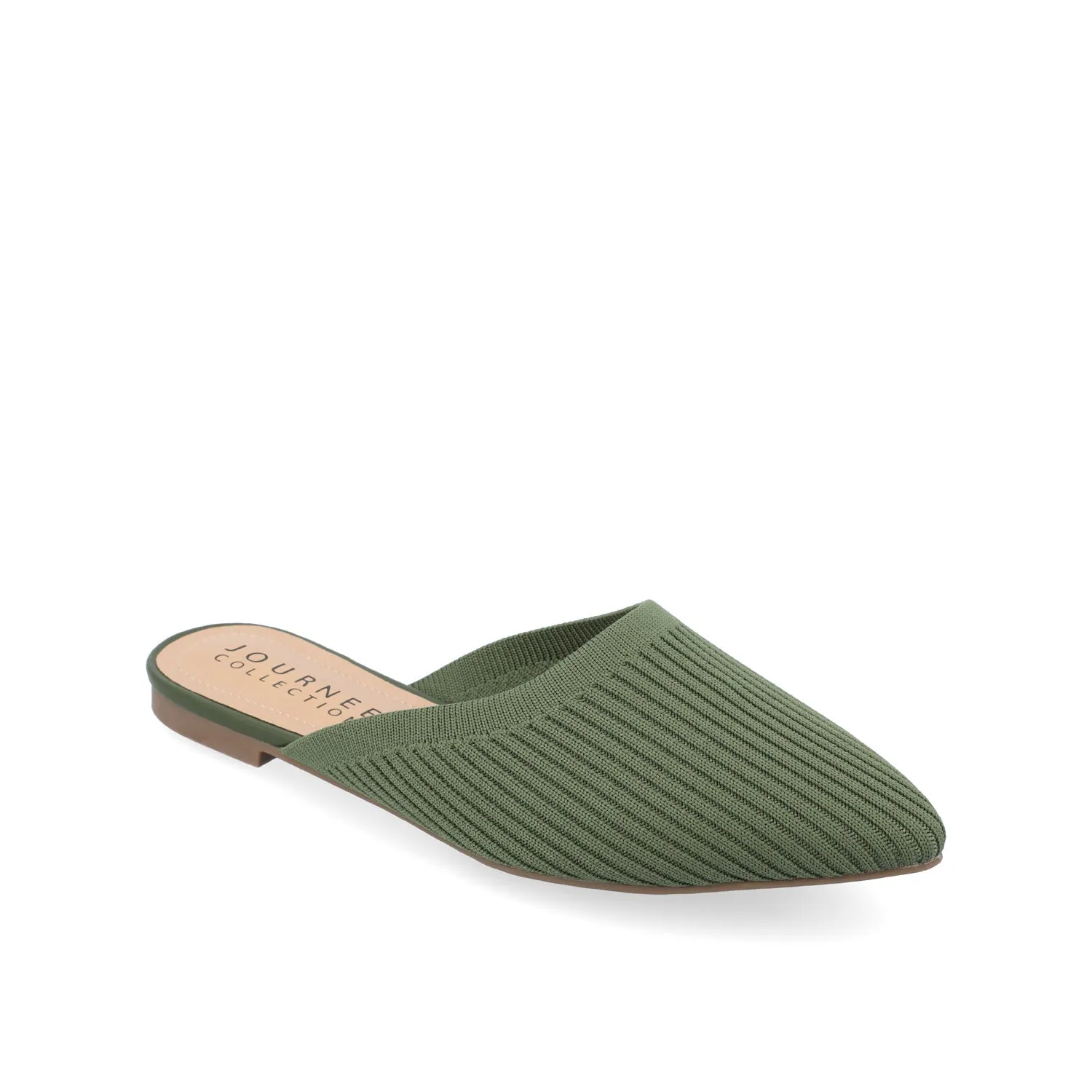 ANIEE STATEMENT KNIT FABRIC MULE FLATS IN WIDE