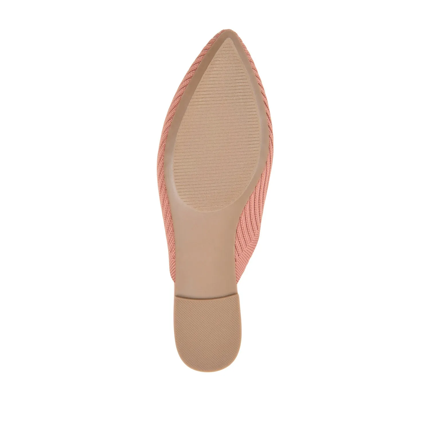 ANIEE STATEMENT KNIT FABRIC MULE FLATS IN WIDE