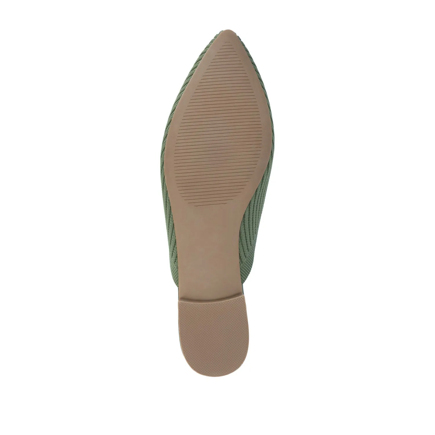ANIEE STATEMENT KNIT FABRIC MULE FLATS IN WIDE