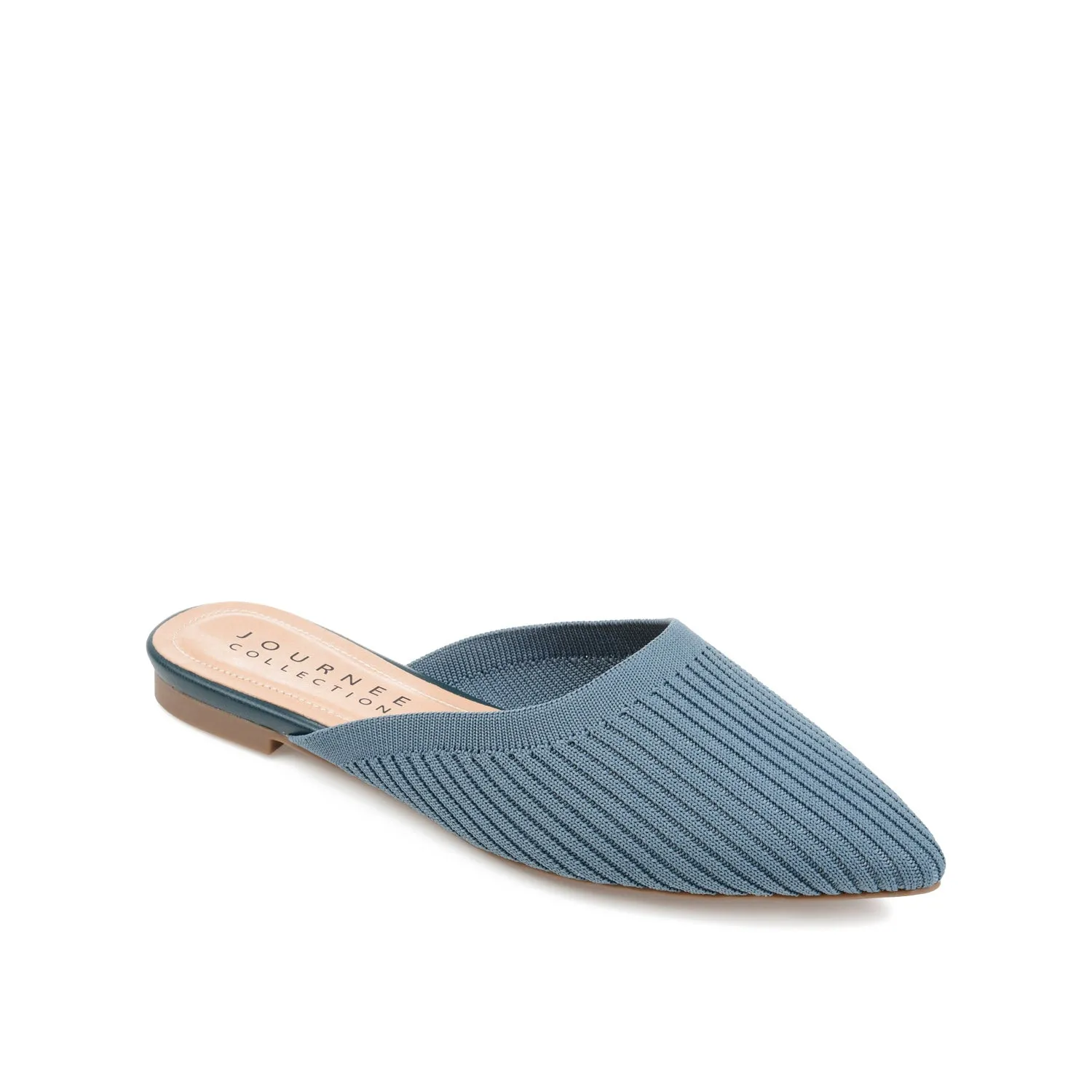 ANIEE STATEMENT KNIT FABRIC MULE FLATS IN WIDE