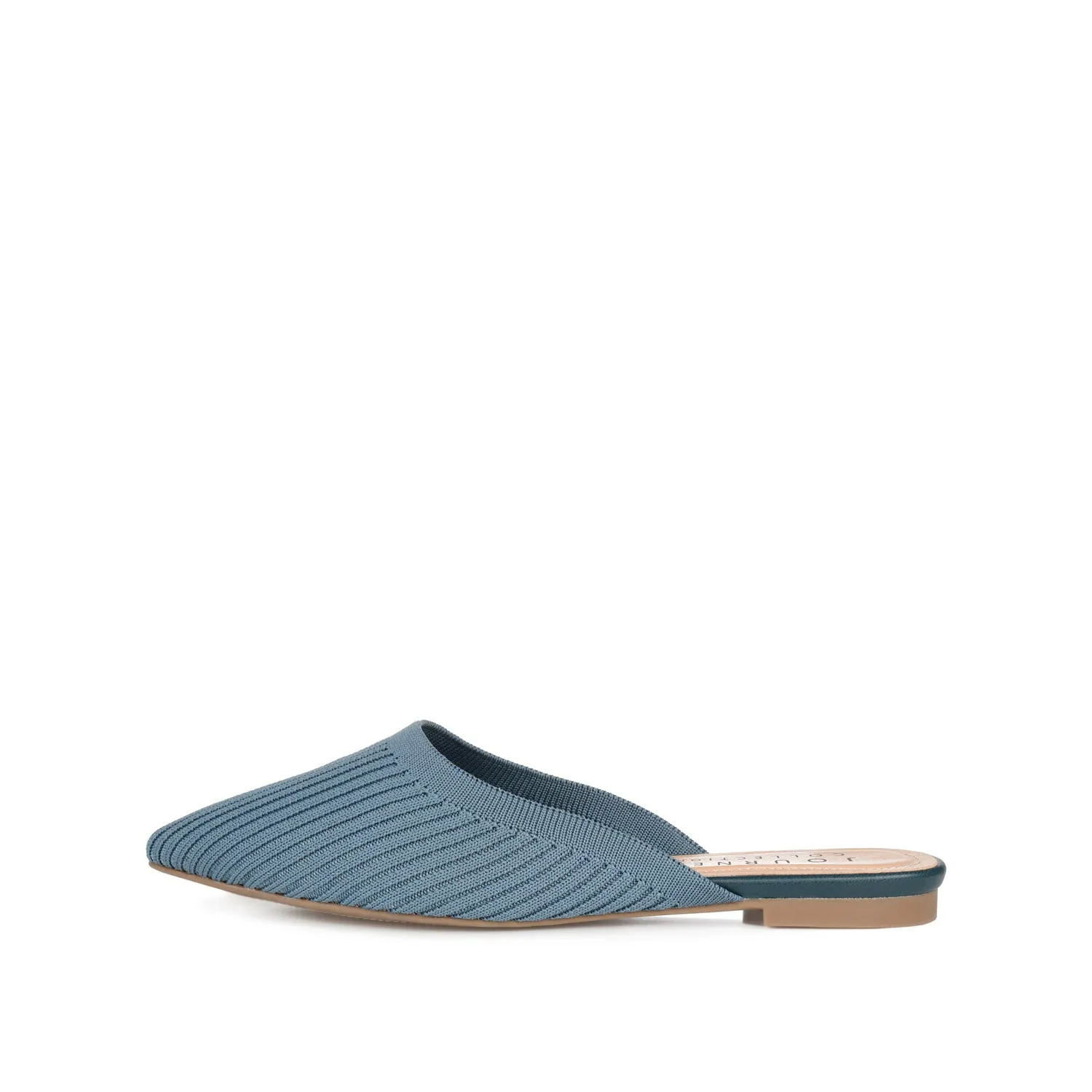 ANIEE STATEMENT KNIT FABRIC MULE FLATS IN WIDE