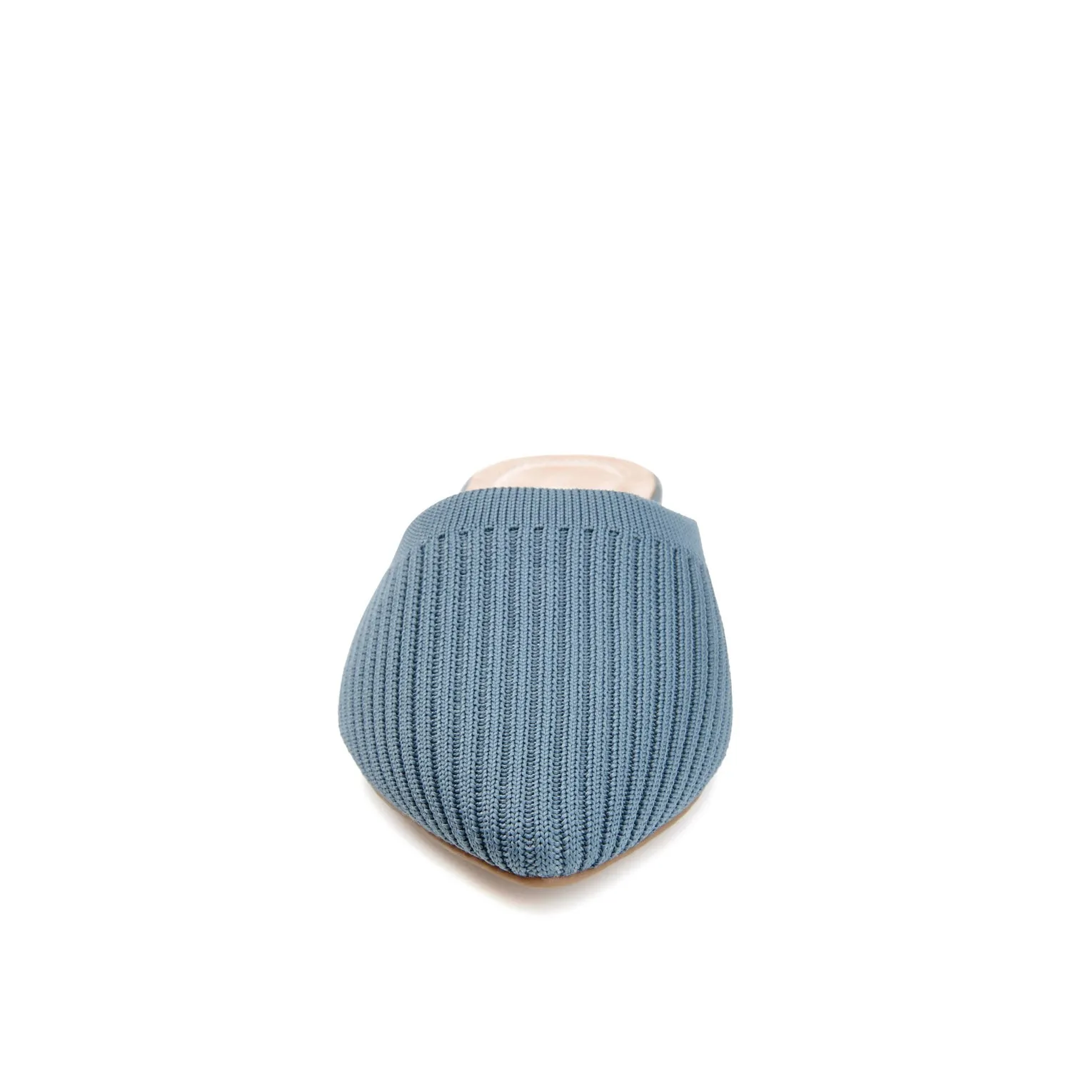 ANIEE STATEMENT KNIT FABRIC MULE FLATS IN WIDE