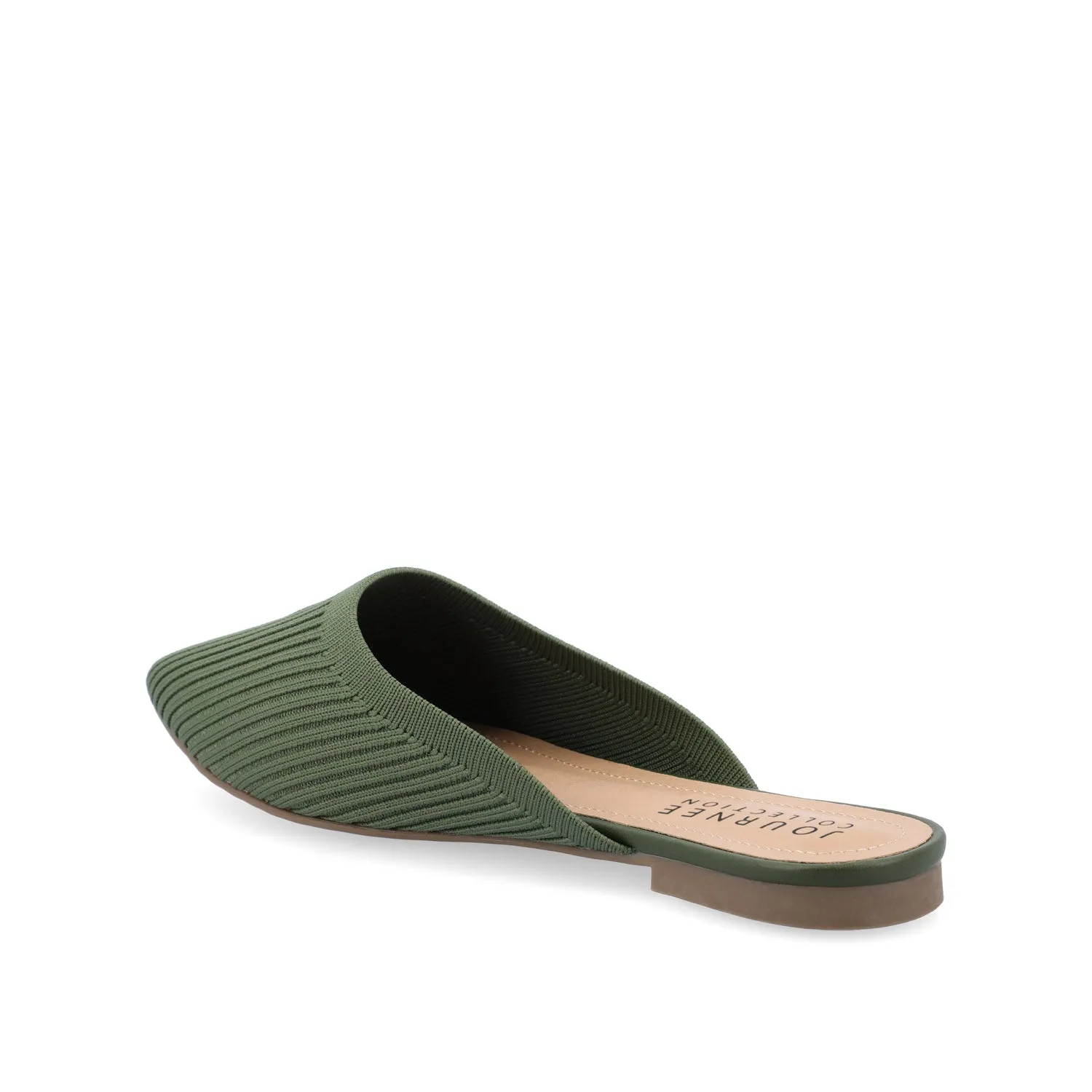 ANIEE STATEMENT KNIT FABRIC MULE FLATS IN WIDE