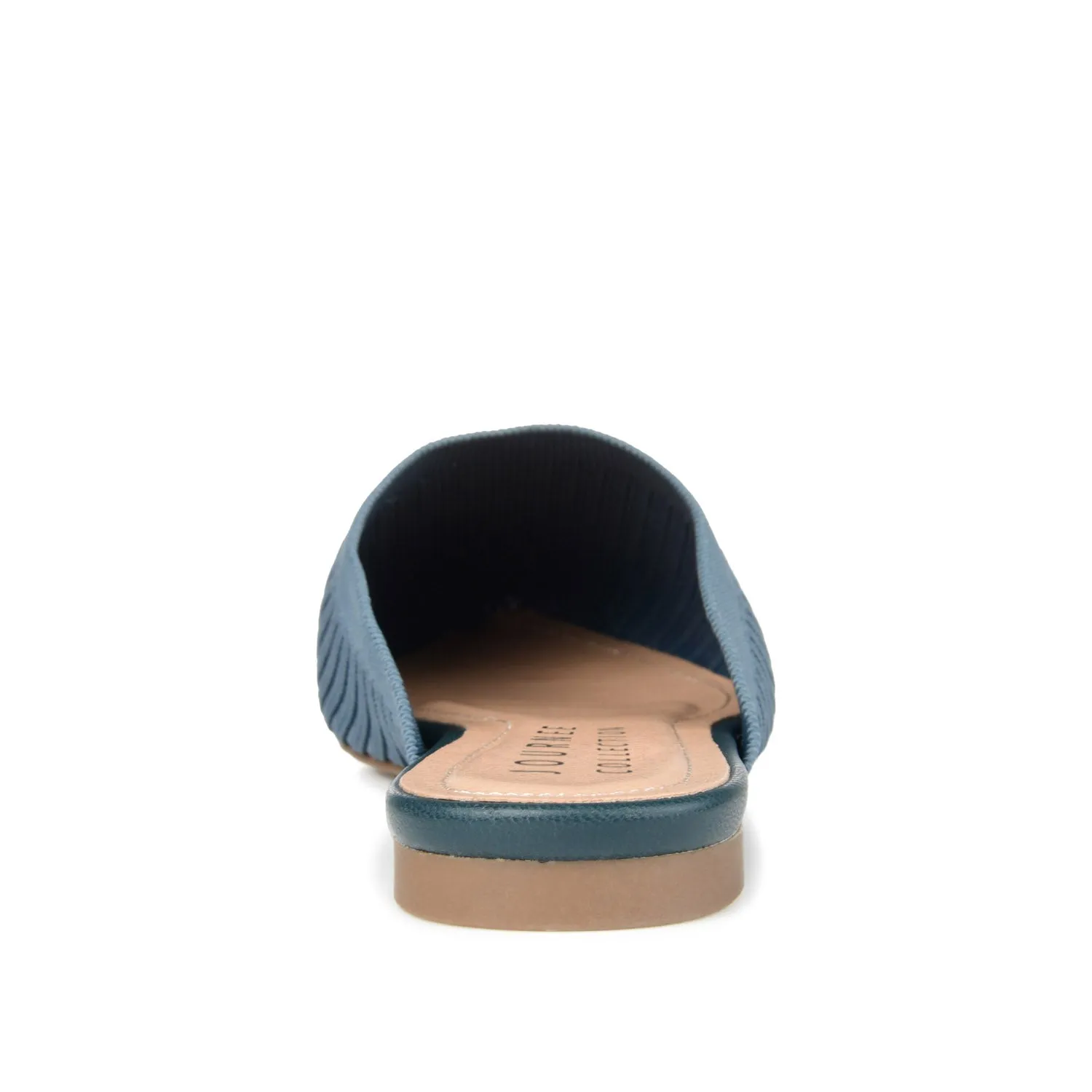 ANIEE STATEMENT KNIT FABRIC MULE FLATS IN WIDE