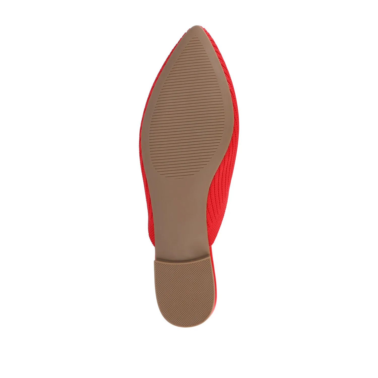 ANIEE STATEMENT KNIT FABRIC MULE FLATS IN WIDE