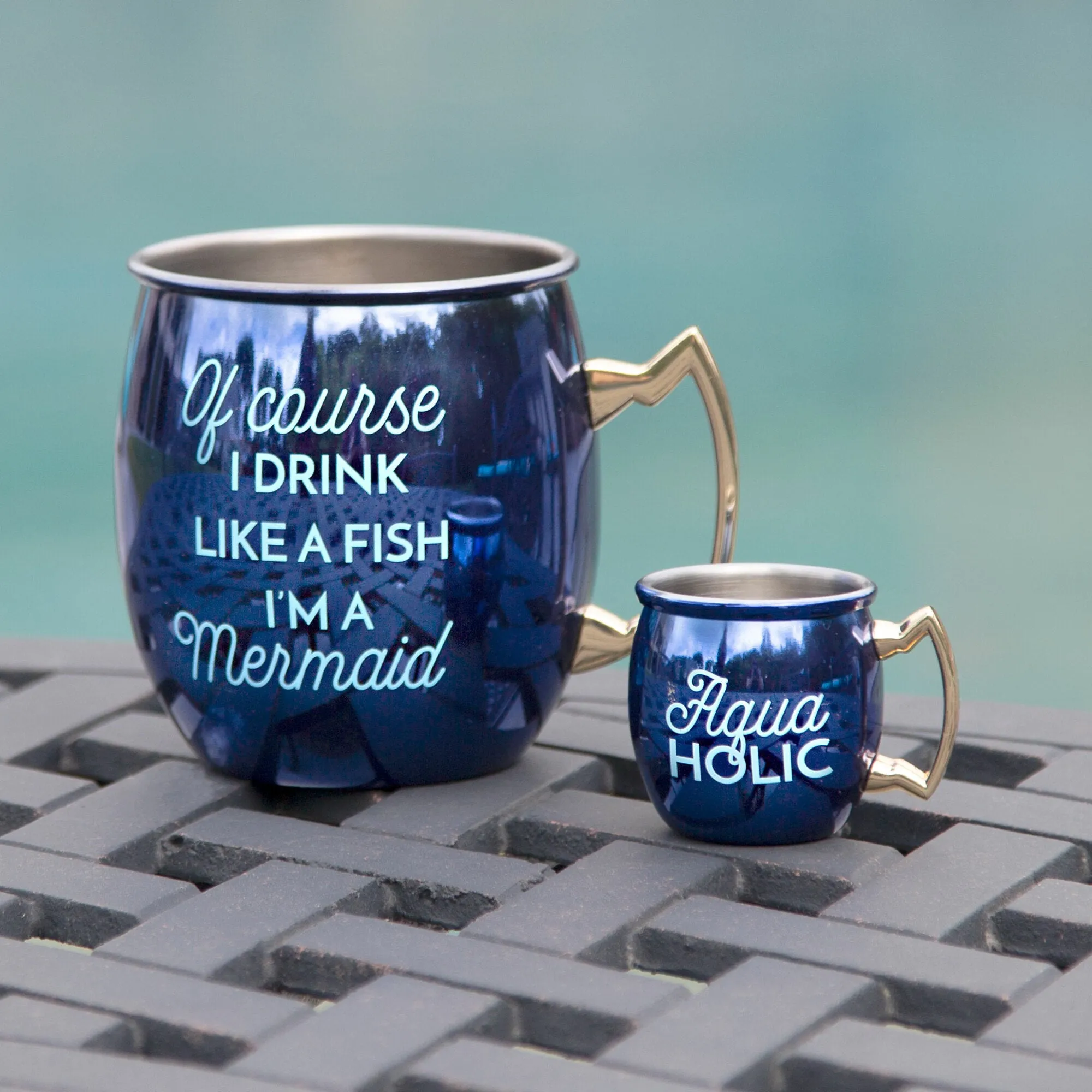 Aquaholic 2 oz Stainless Steel Moscow Mule Shot