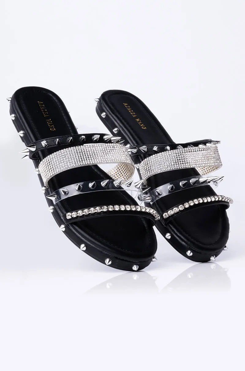 AZALEA WANG BALL SO HARD SLIP ON SANDAL BLACK
