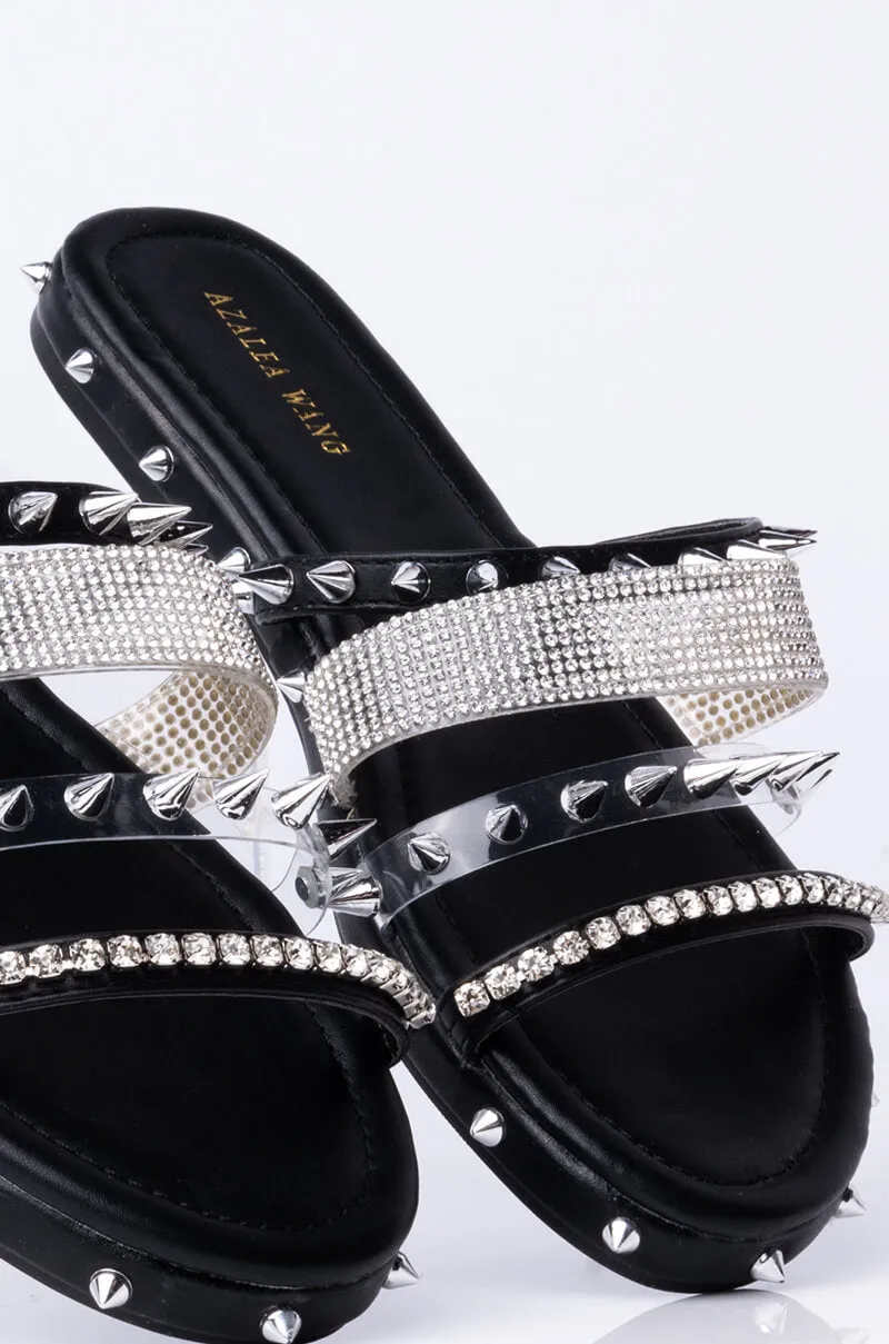 AZALEA WANG BALL SO HARD SLIP ON SANDAL BLACK