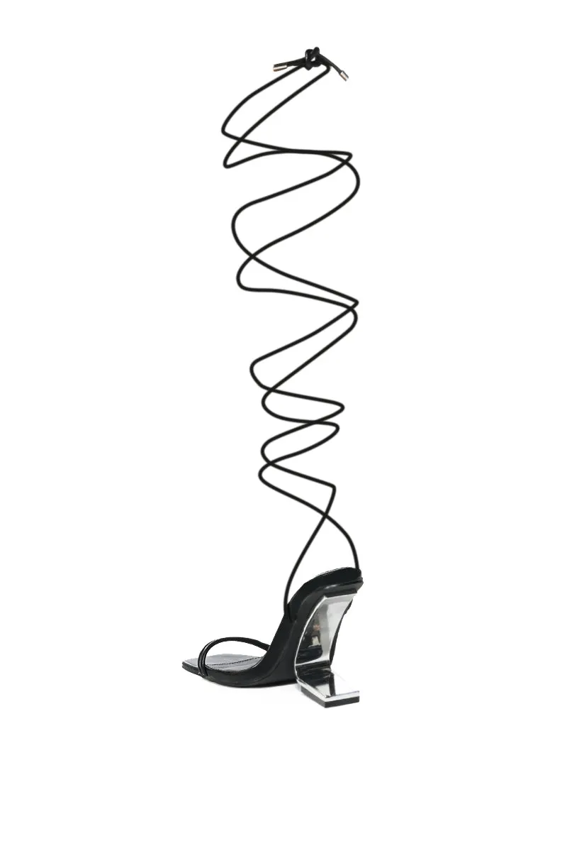 AZALEA WANG FERNANDA SWOOP HEEL SANDAL