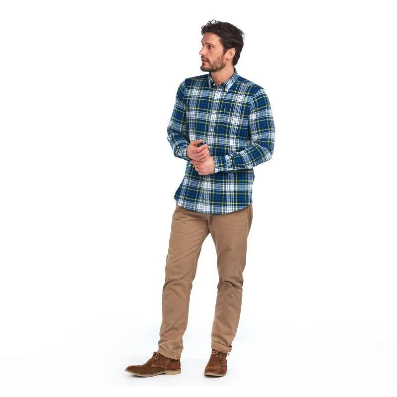 Barbour Highland Check 34 Mens Tailored Shirt - Bright Blue