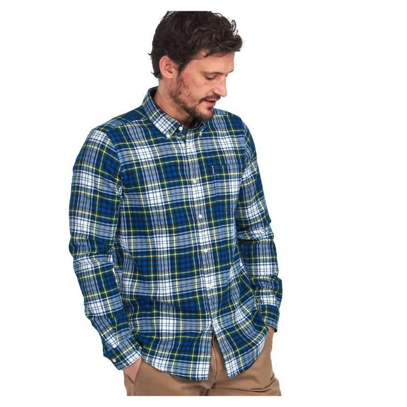 Barbour Highland Check 34 Mens Tailored Shirt - Bright Blue