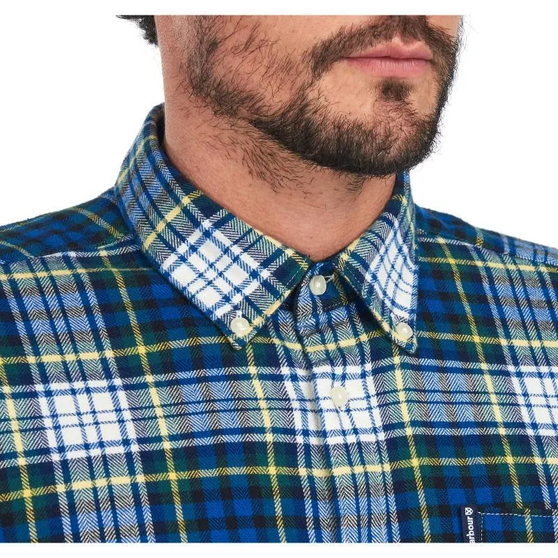 Barbour Highland Check 34 Mens Tailored Shirt - Bright Blue