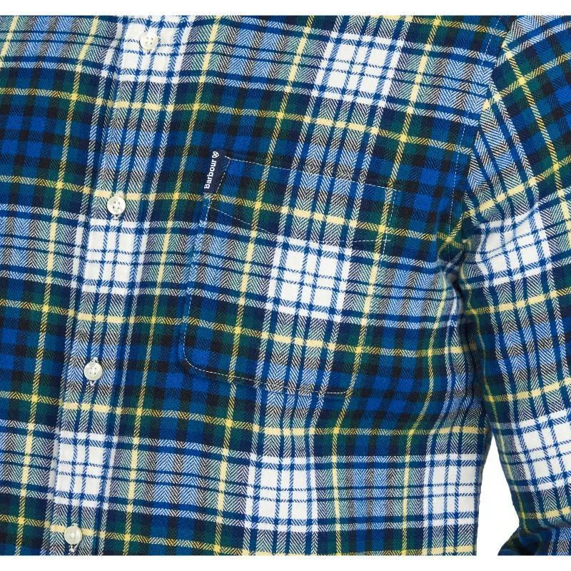 Barbour Highland Check 34 Mens Tailored Shirt - Bright Blue