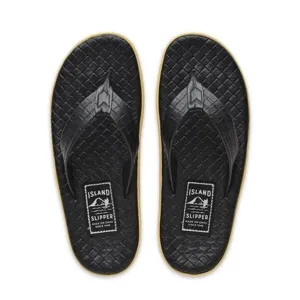 Black Italian Weave Thong Sandal