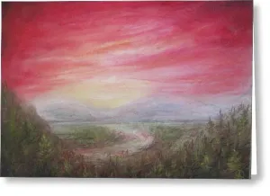 Bloody Sunset  - Greeting Card