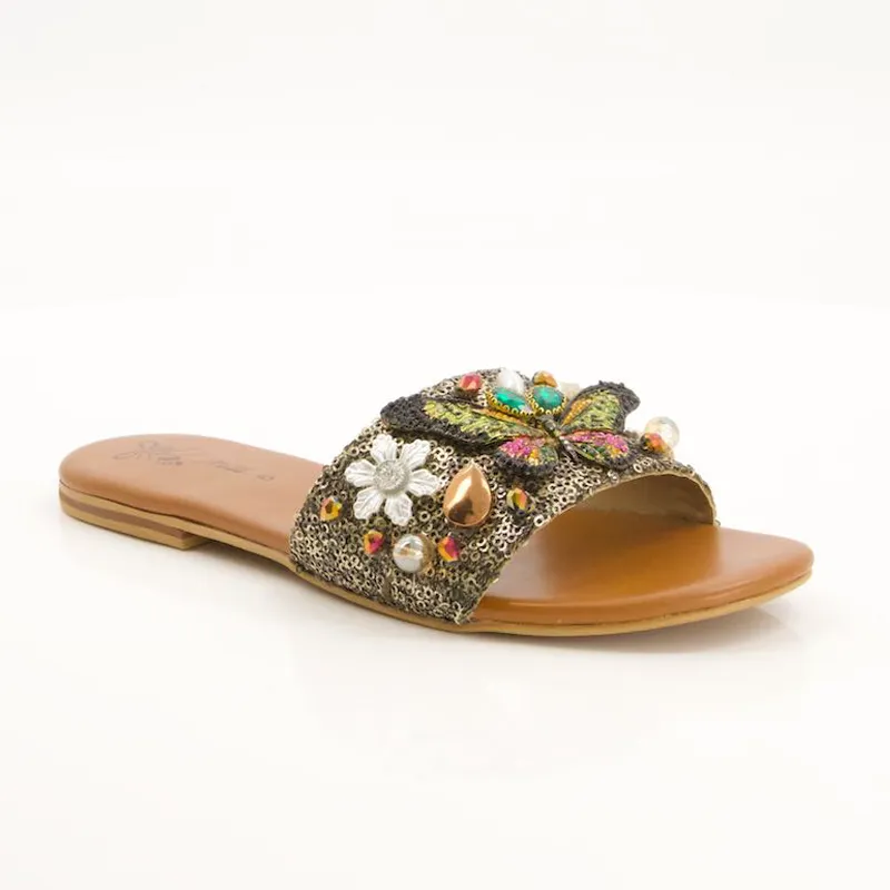 Brown Fancy Women Slippers