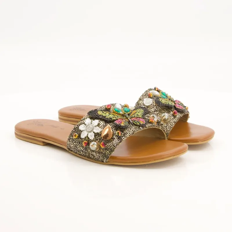 Brown Fancy Women Slippers