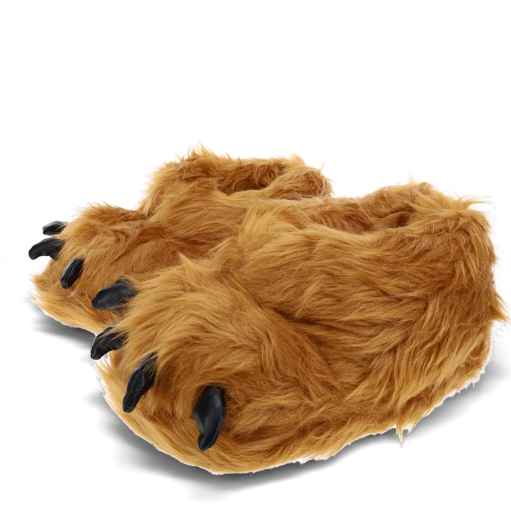 Brown Monster Feet Slippers