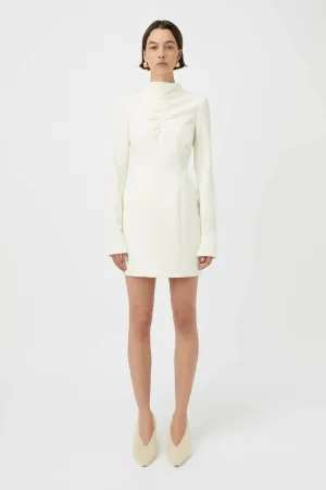 Camilla And Marc Portico Long Sleeve Mini Dress in Cream
