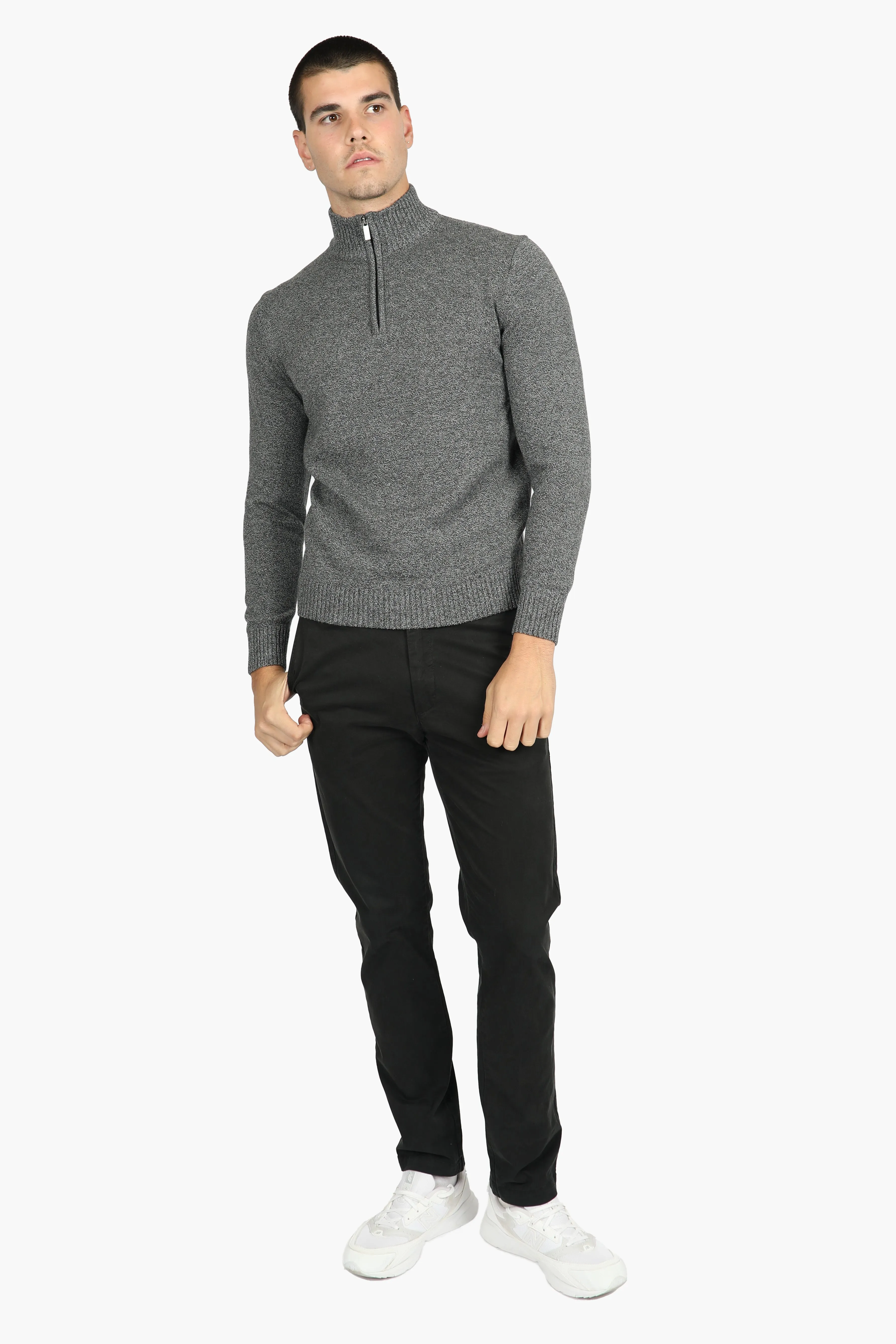 Charcoal Marle Cotton Blend