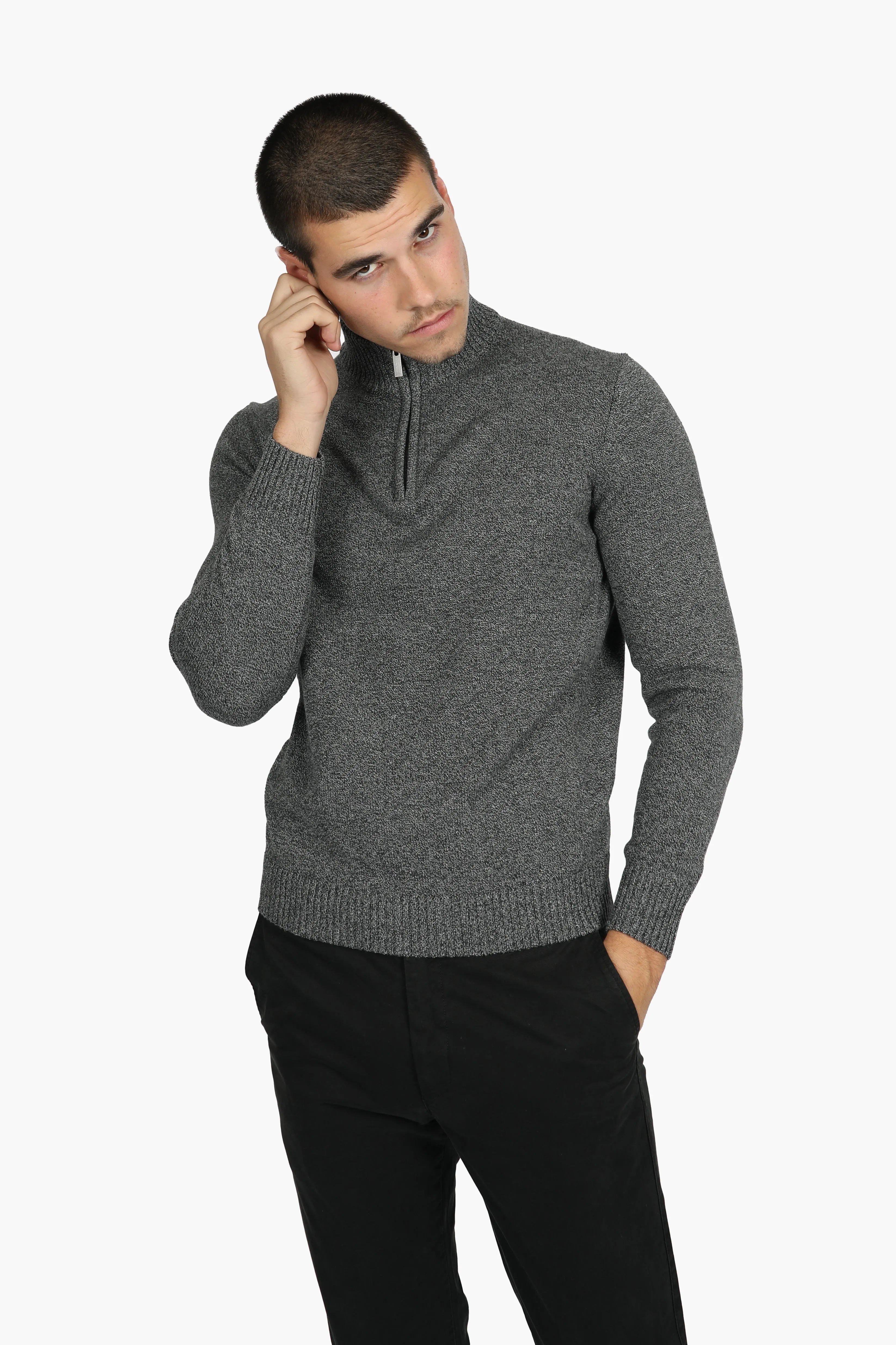 Charcoal Marle Cotton Blend