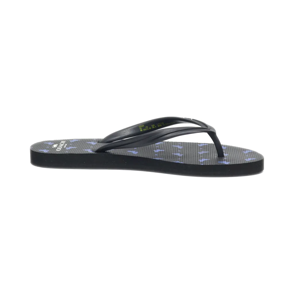 Coach Slippers Rubber Black Colour For Women
