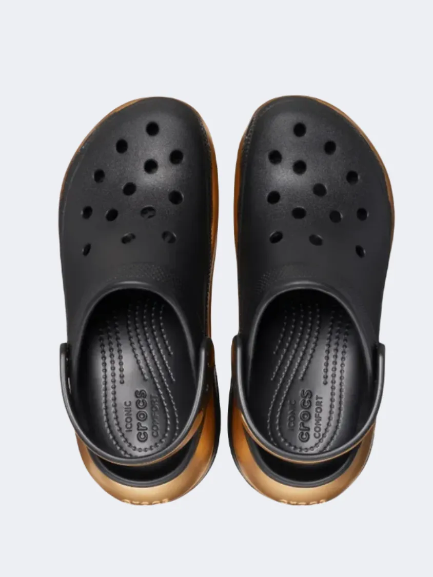 Crocs Mega Crush Metallic Clog Unisex Lifestyle Slippers Black/Gold