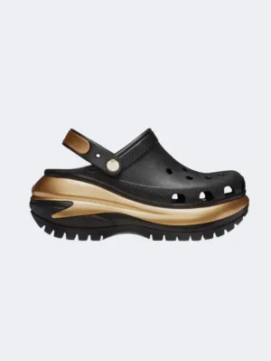 Crocs Mega Crush Metallic Clog Unisex Lifestyle Slippers Black/Gold