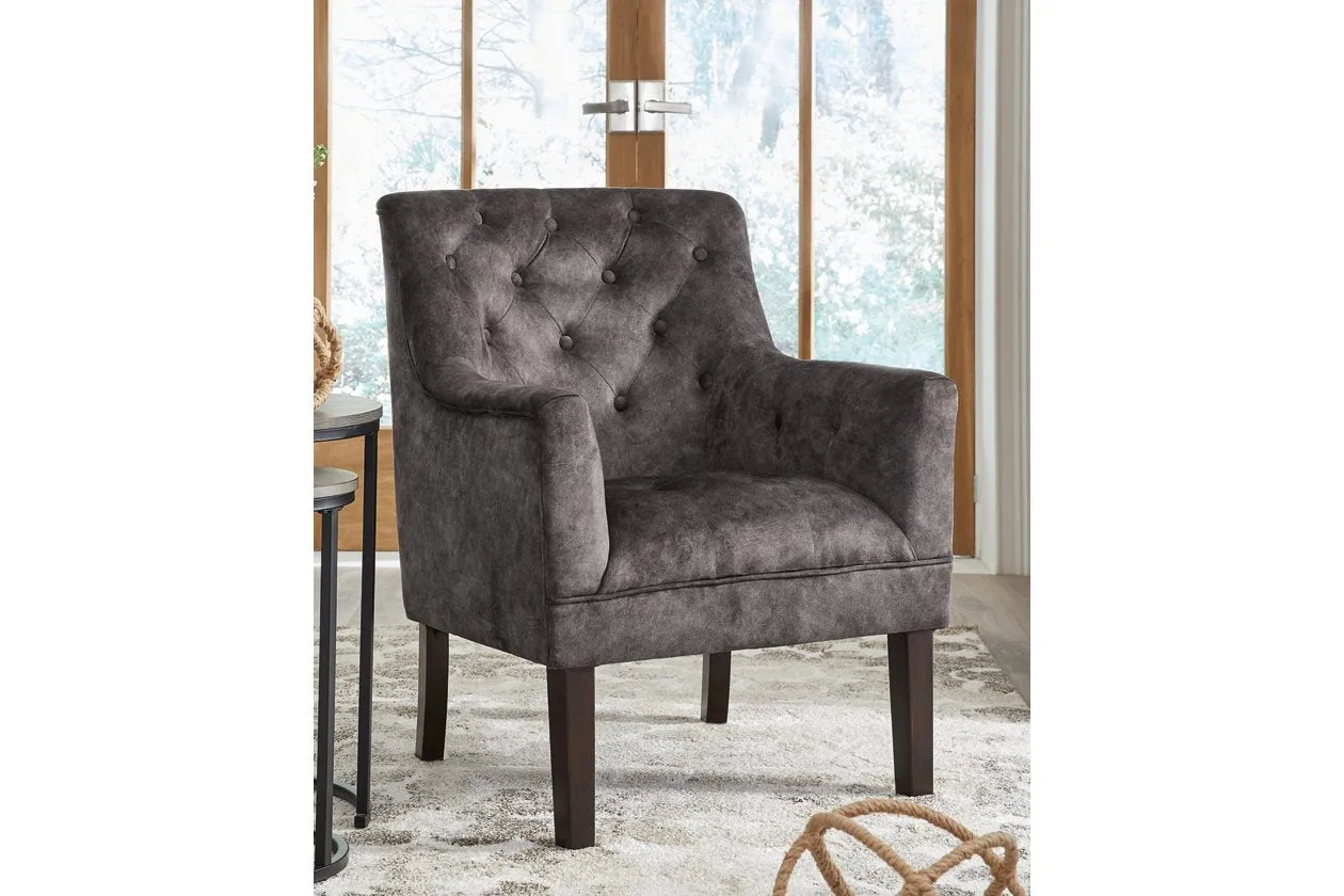 Drakelle Charcoal Gray Accent Chair