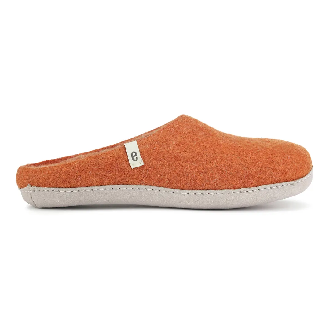 Egos Felted Wool Mule Slippers, Clay