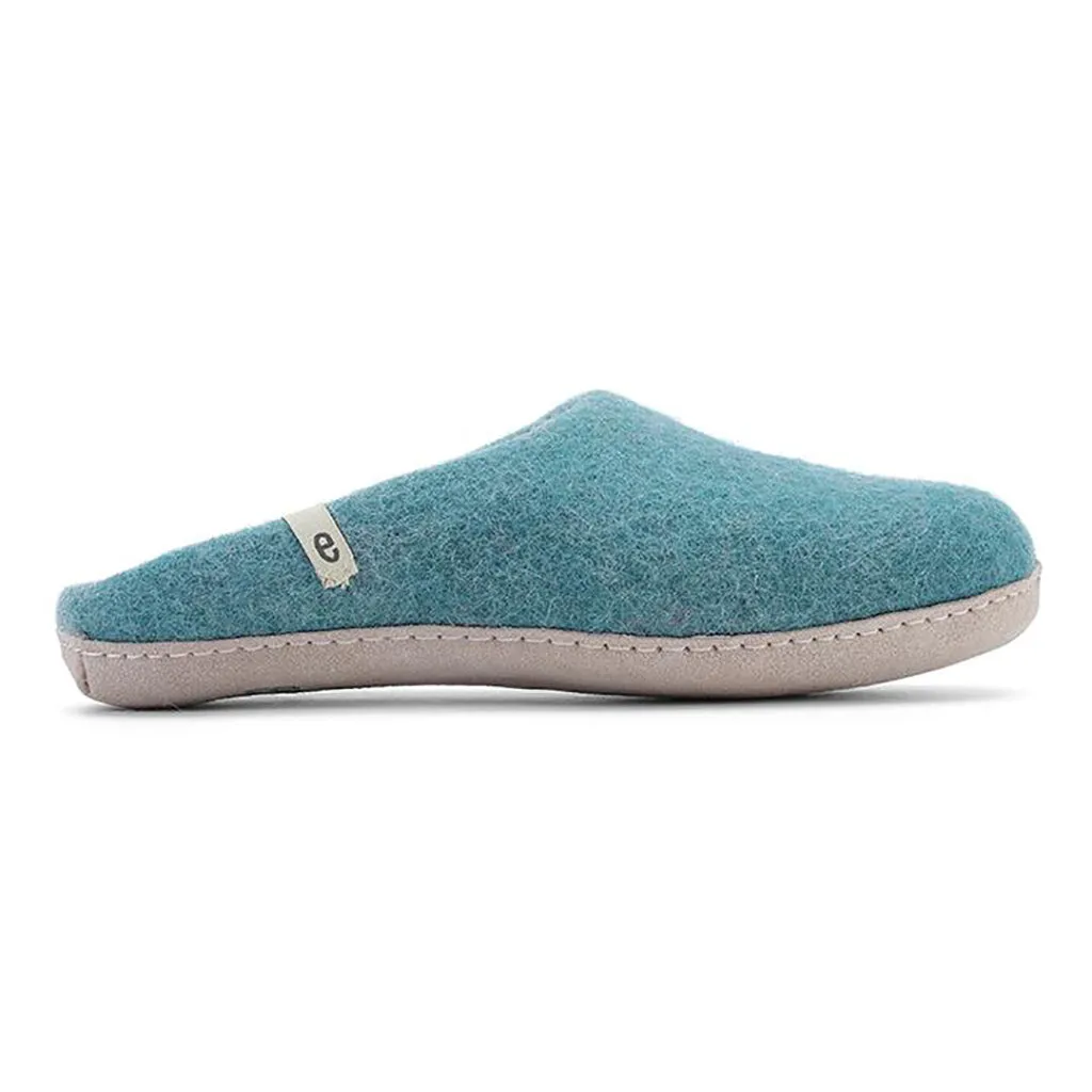Egos Felted Wool Mule Slippers, Sea Blue