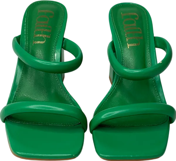 Faith Green Ella Two Straps Mule UK 6 EU 39 👠