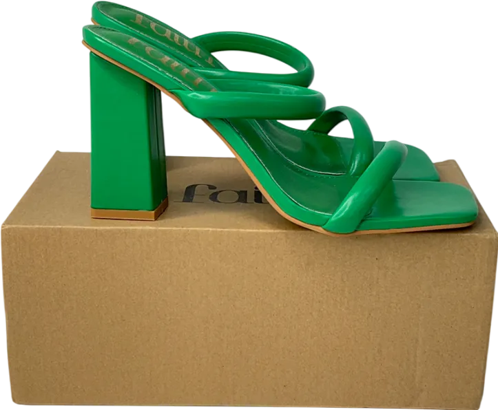 Faith Green Ella Two Straps Mule UK 6 EU 39 👠