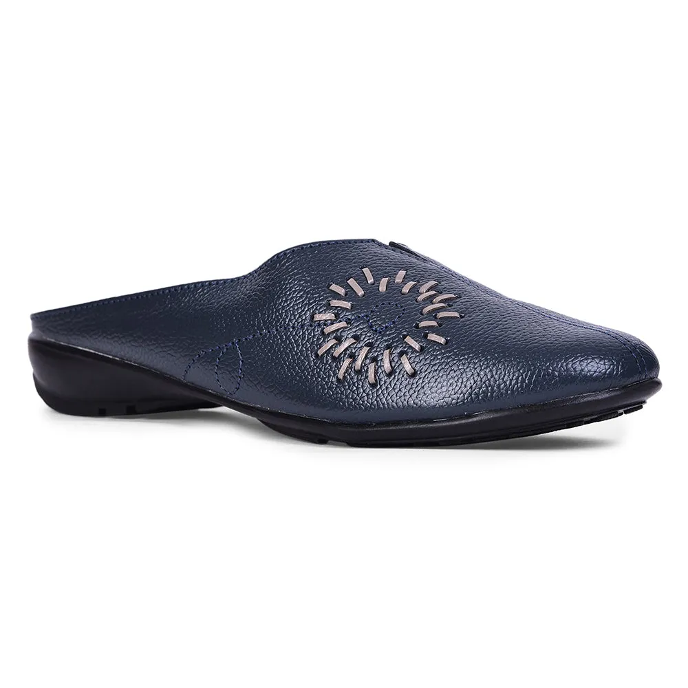 Healers Fashion Navy Blue Mule Sandal For Women T840-05 By Liberty