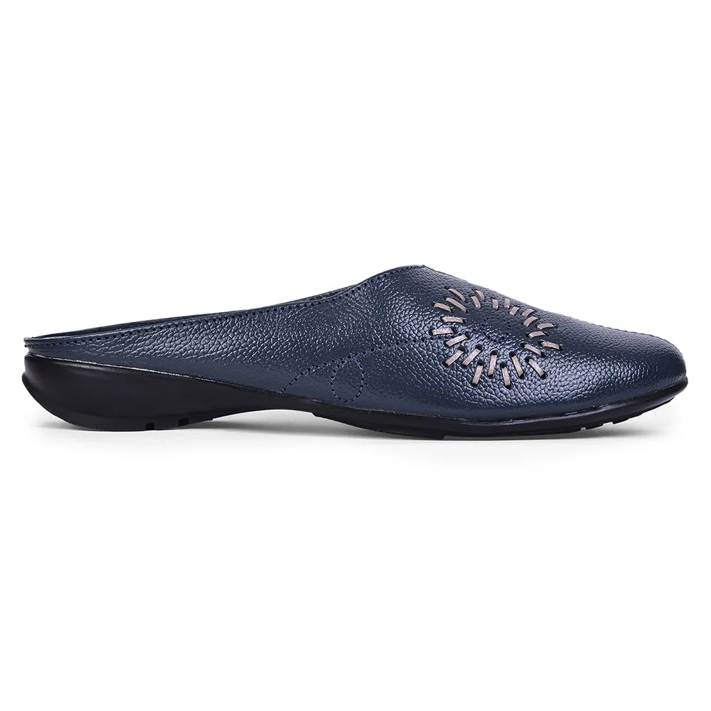 Healers Fashion Navy Blue Mule Sandal For Women T840-05 By Liberty