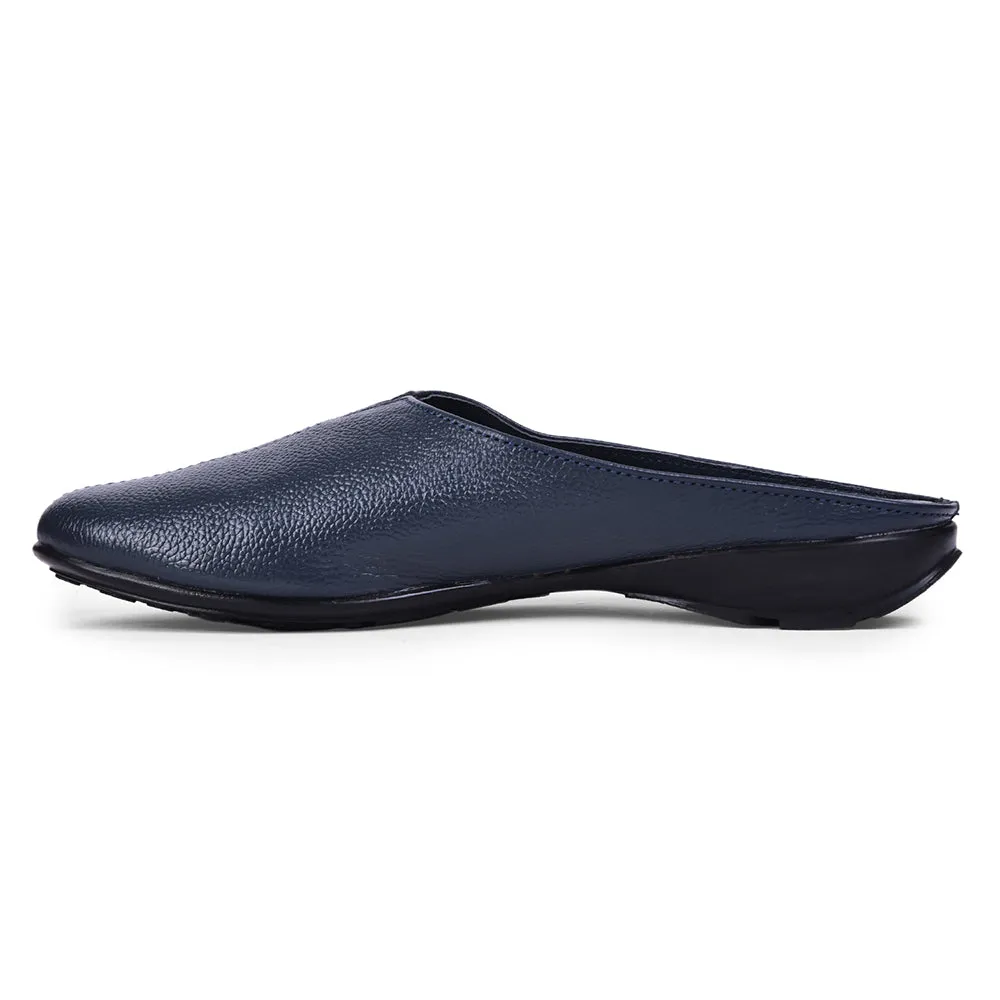Healers Fashion Navy Blue Mule Sandal For Women T840-05 By Liberty