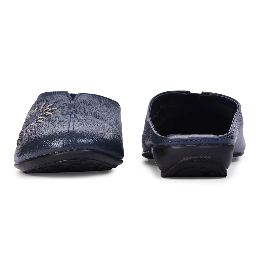 Healers Fashion Navy Blue Mule Sandal For Women T840-05 By Liberty