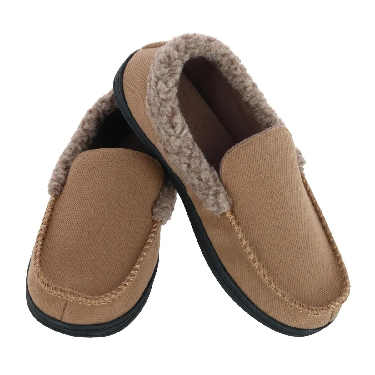 Isotoner Men's Brushed Knit Lewis Moccasin Slipper