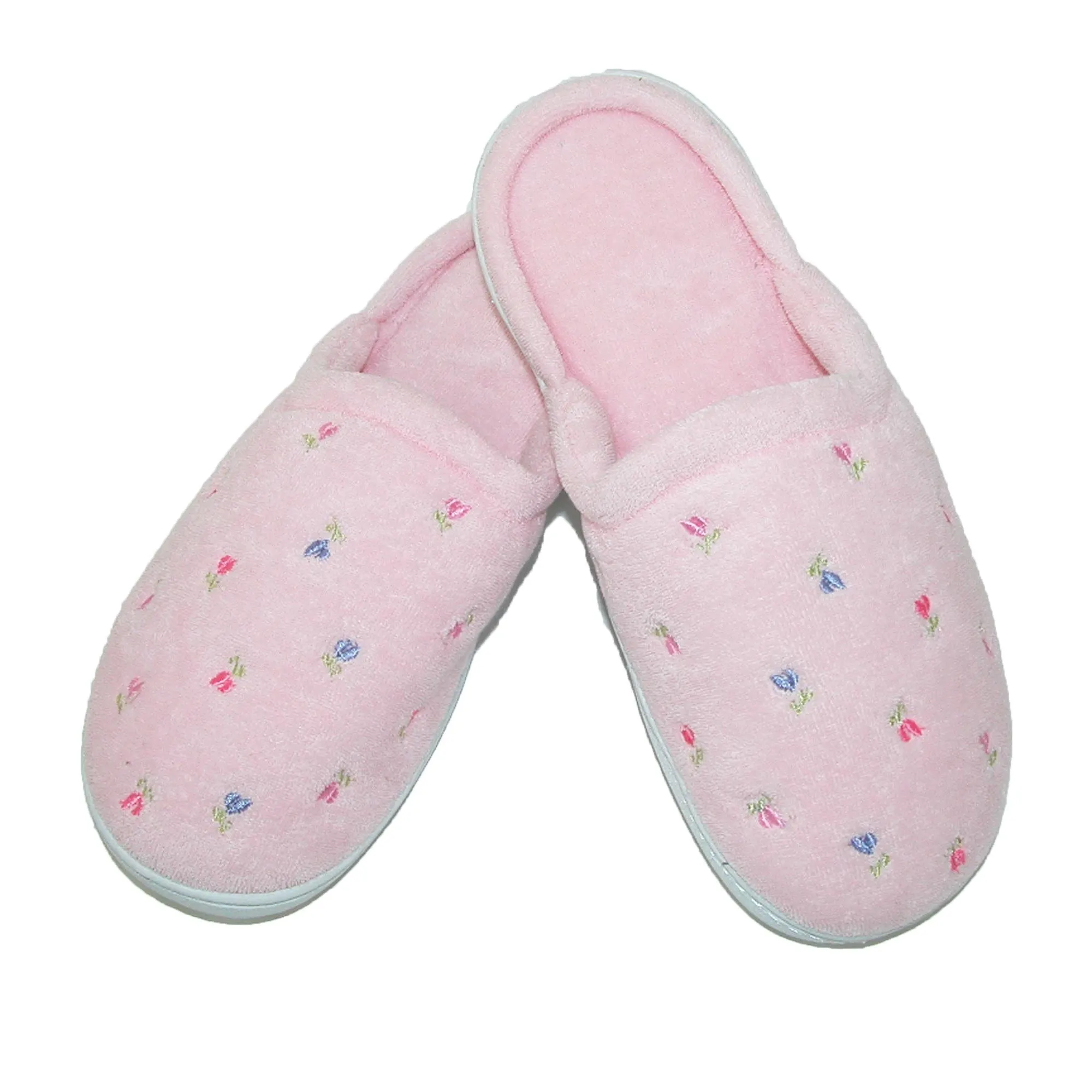 Isotoner Women's Extra Small Terry Embroidered Clog Slippers
