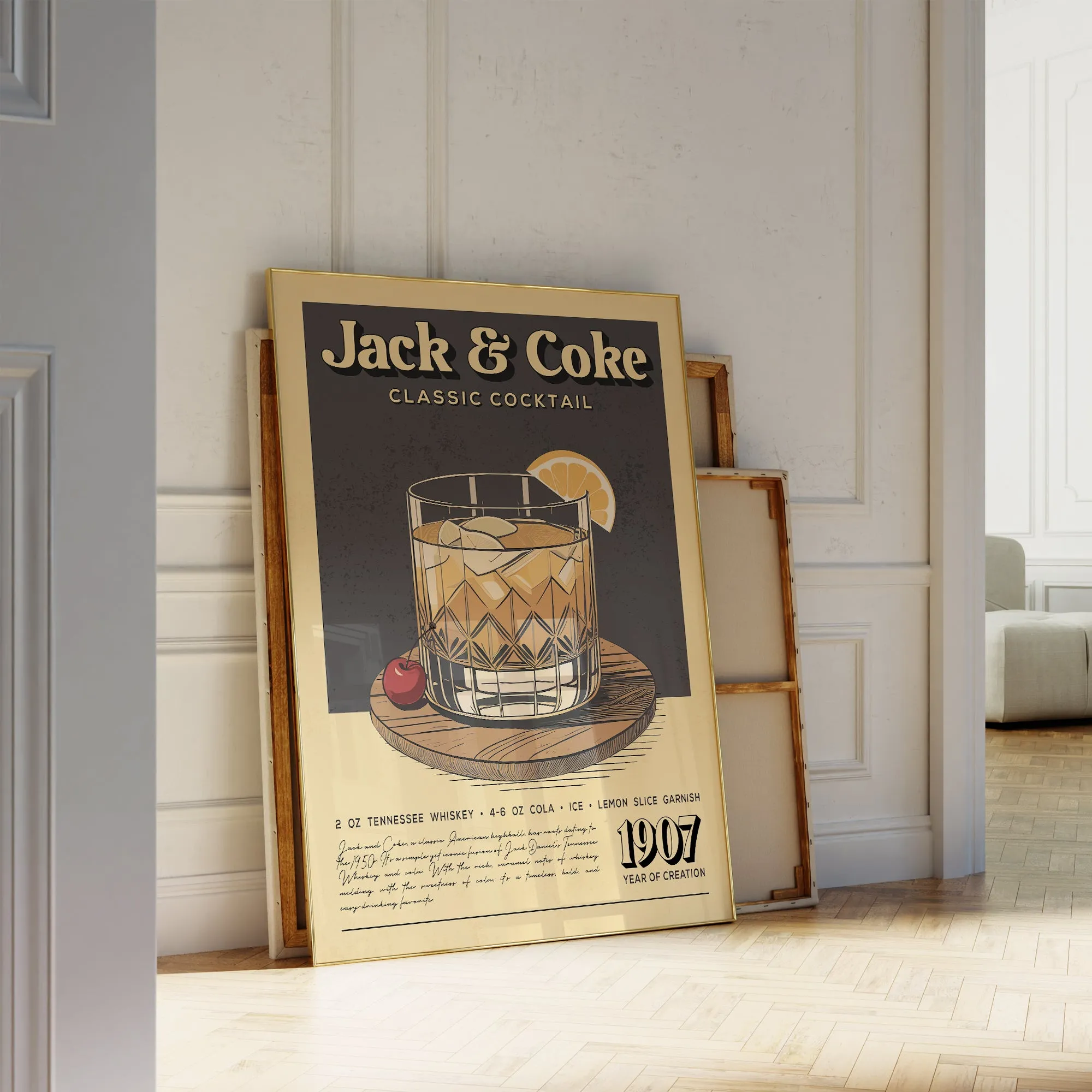 Jack and Coke - Classic Cocktail Poster