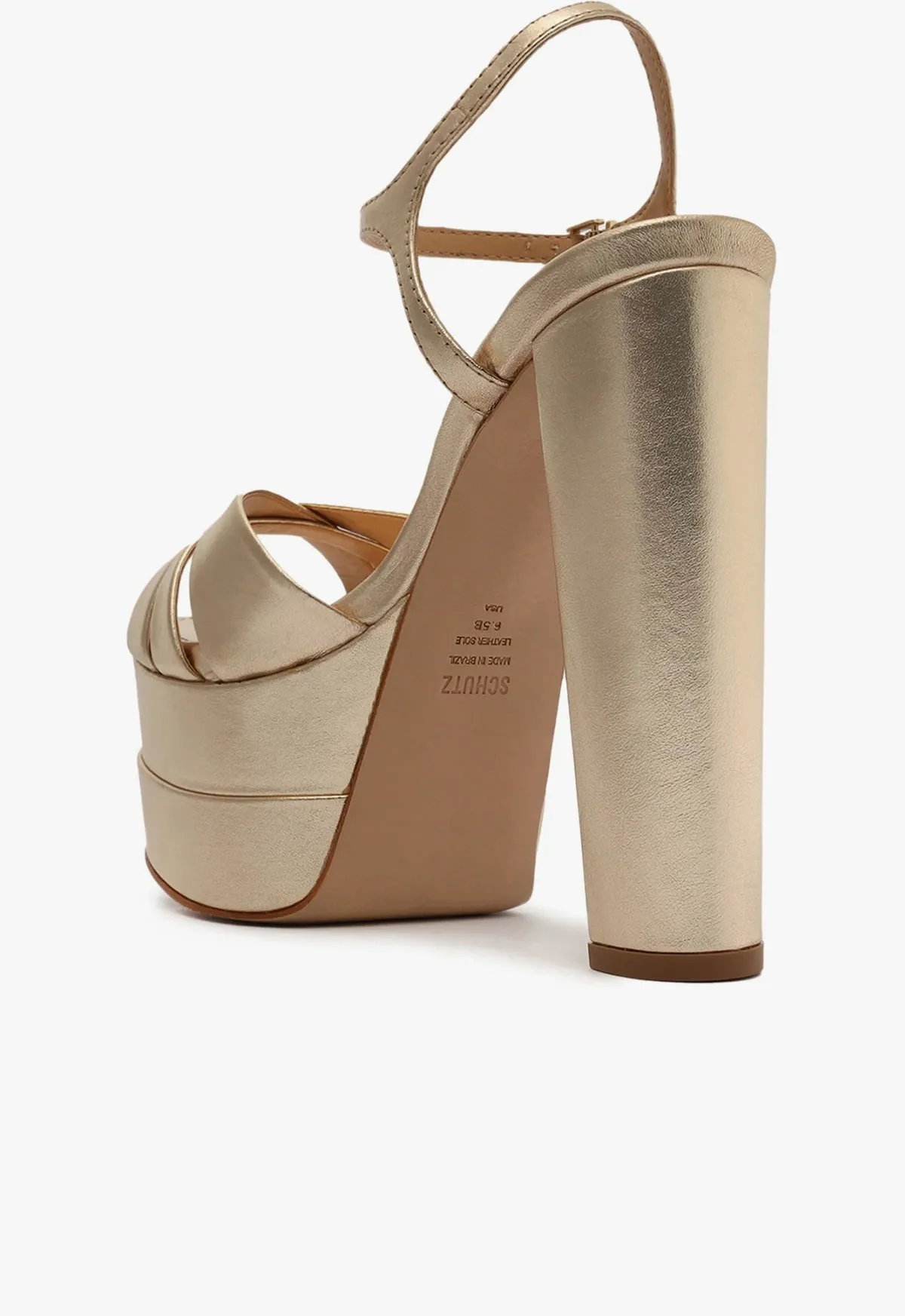 Keefa High Metallic Leather Sandal